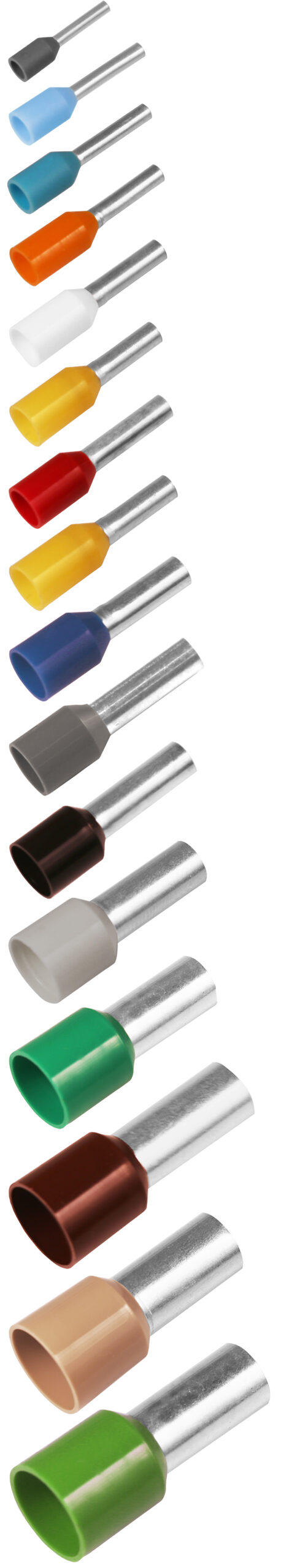 Pre-insulated end terminals 0.14 - 120 mm² ET, standard colour